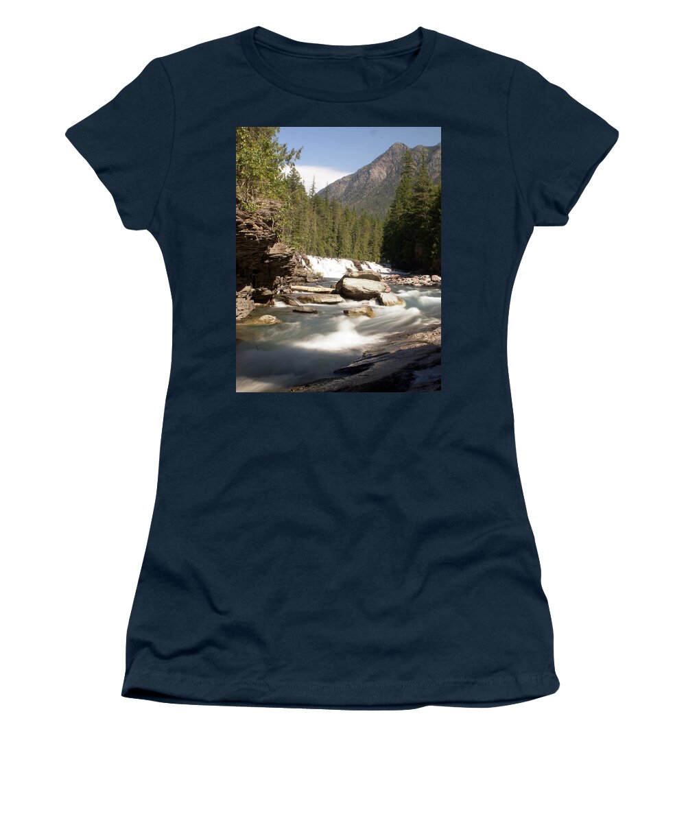 Stream Women's T-Shirt featuring the photograph McDonald Creek by Marty Koch
