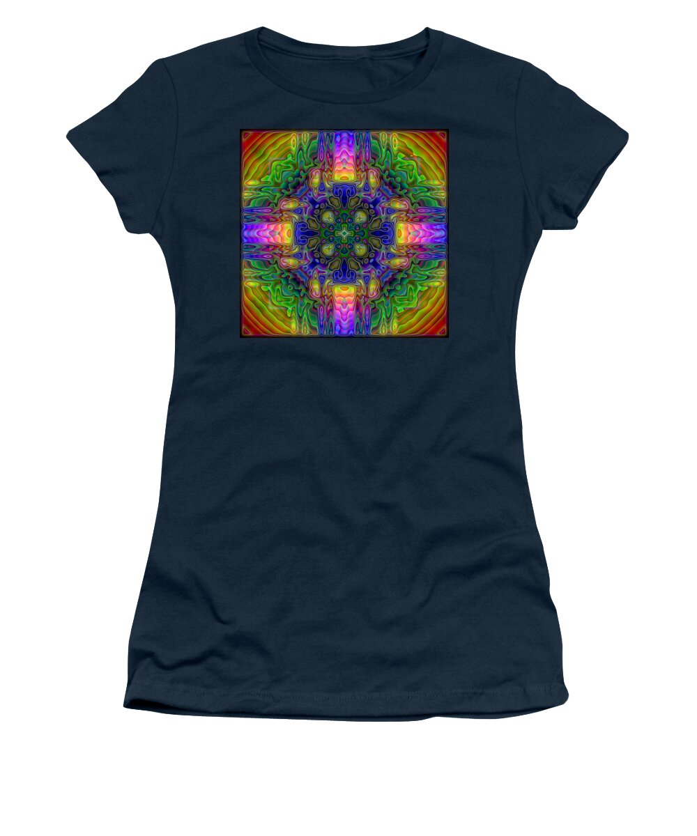 Kaleidoscope Women's T-Shirt featuring the digital art Melted by Lyle Hatch