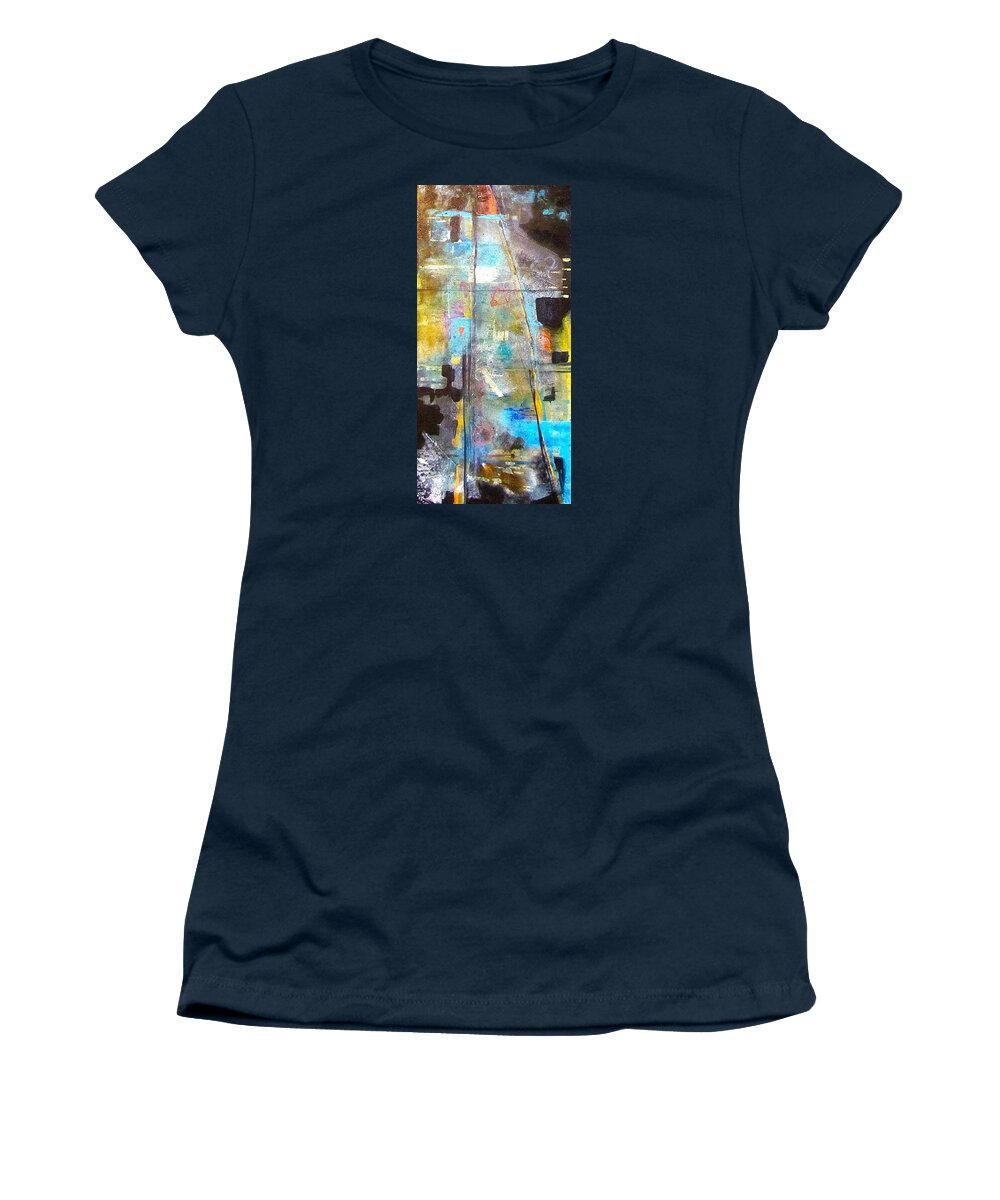 Abstract Women's T-Shirt featuring the painting Memorial by Barbara O'Toole