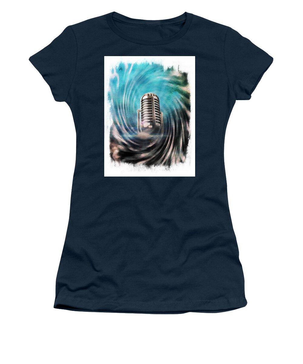 Mic Women's T-Shirt featuring the photograph Microphone 19 by Jean Francois Gil