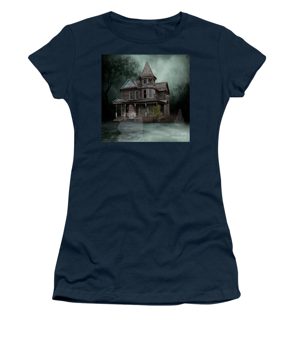 Ghost Women's T-Shirt featuring the digital art Midnight Mary by Jim Hatch