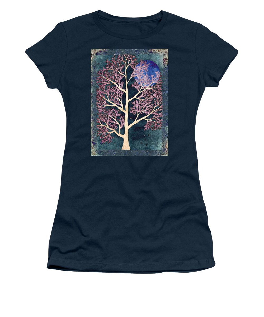 Treescape Women's T-Shirt featuring the digital art Midnight by Sumit Mehndiratta