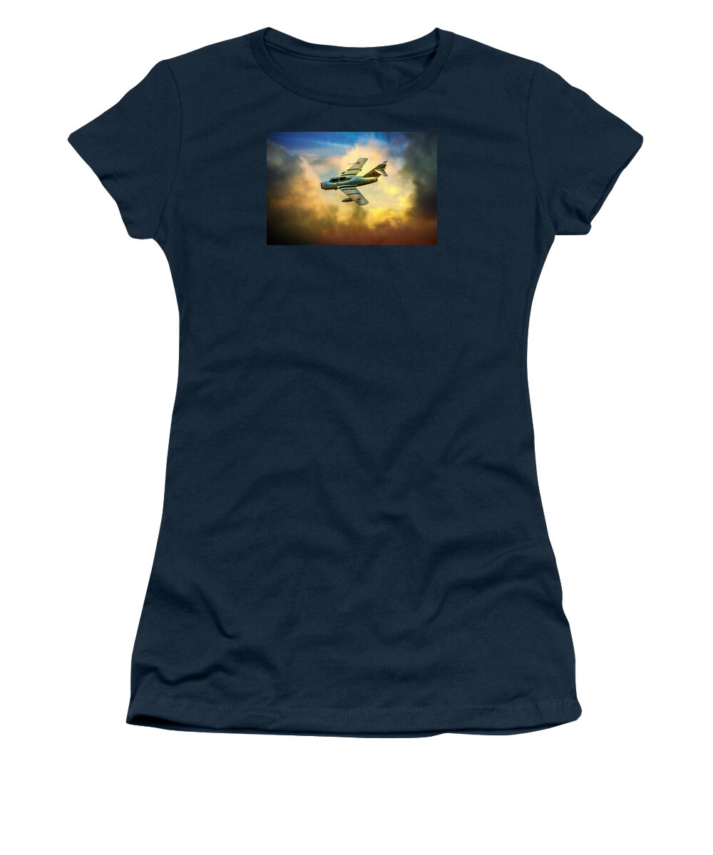 Vintage Women's T-Shirt featuring the photograph Mikoyan-Gurevich MiG-15UTI by Chris Lord