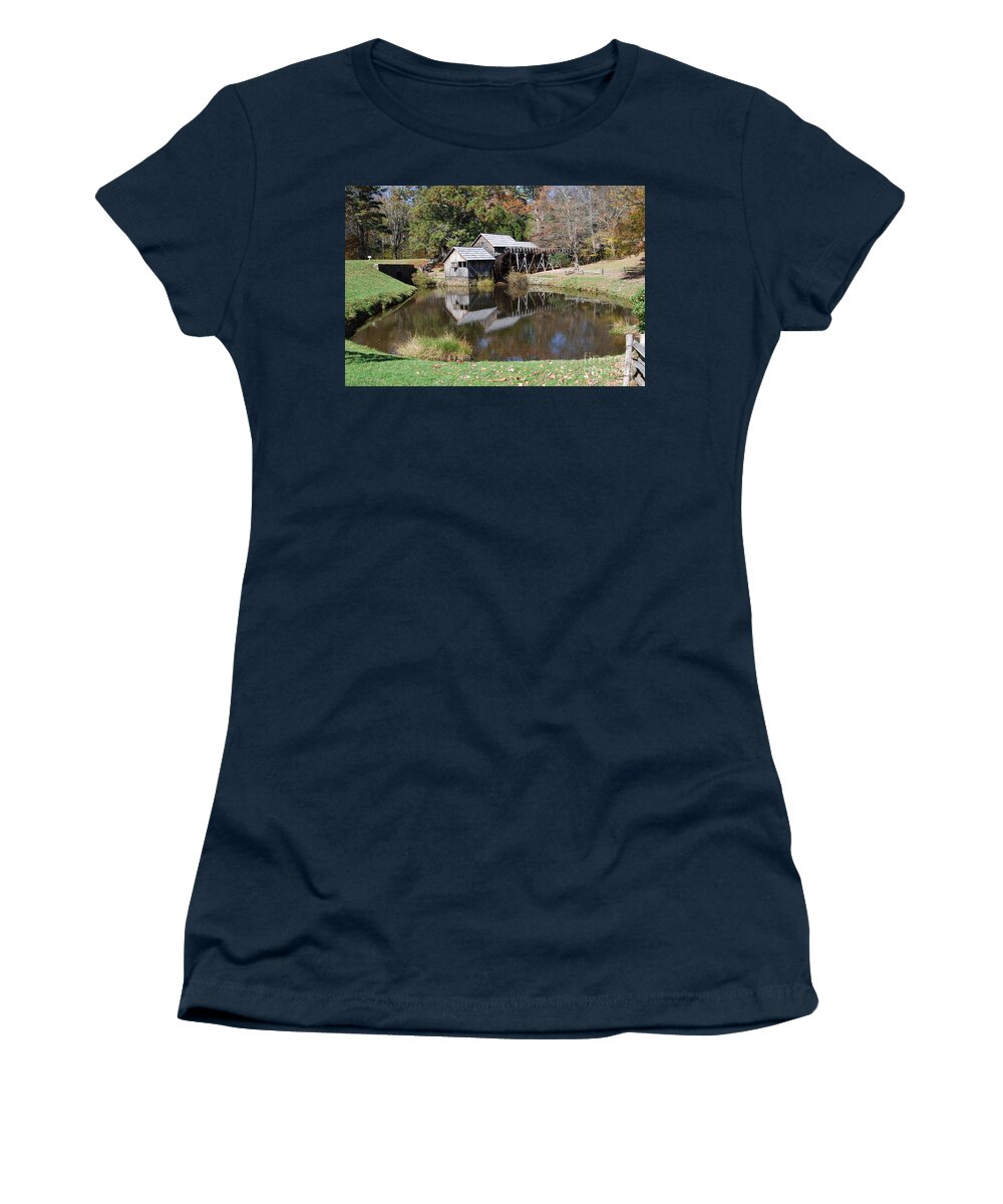 Virginia Women's T-Shirt featuring the photograph Mill Reflections by Eric Liller