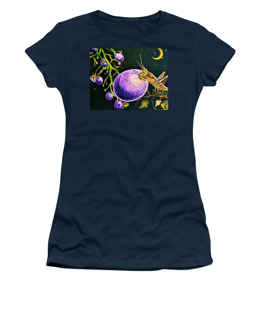 Grape Women's T-Shirt featuring the painting Mine by Alexandria Weaselwise Busen
