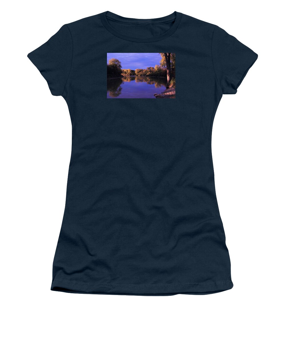 Leaves Women's T-Shirt featuring the photograph Red River of the North by Jana Rosenkranz