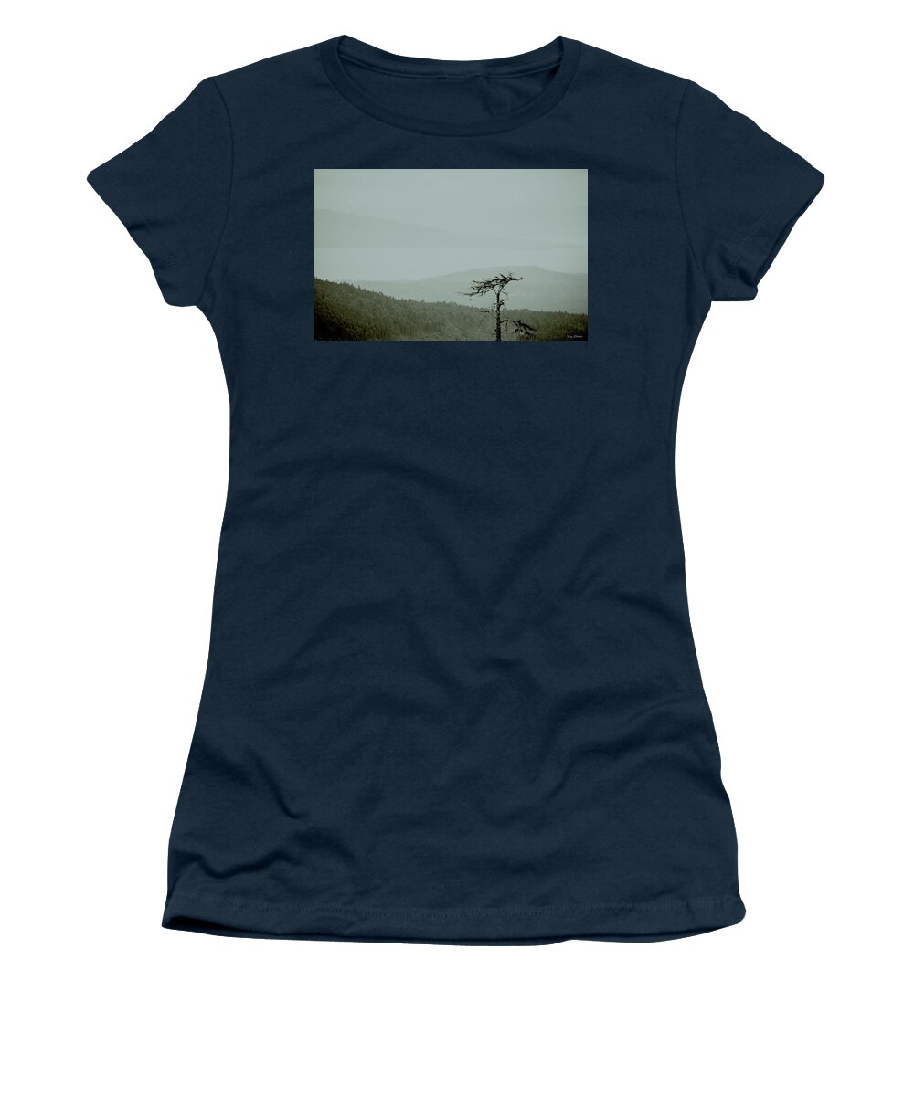 Mountains Women's T-Shirt featuring the photograph Misty View by Roxy Hurtubise