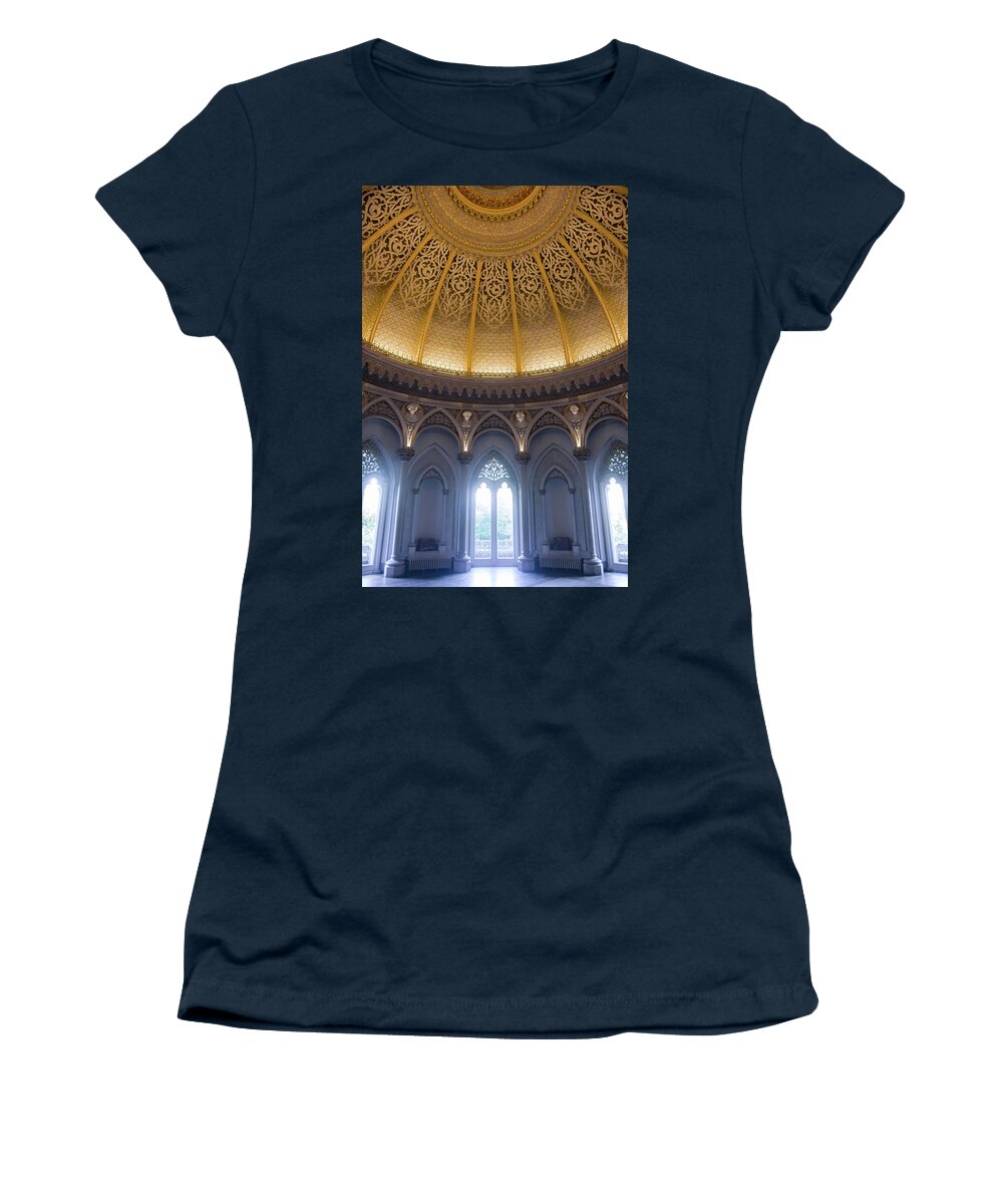 Sintra Women's T-Shirt featuring the photograph Monserrate Palace Room by Carlos Caetano