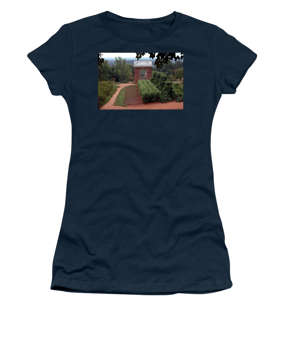 Usa Women's T-Shirt featuring the photograph Monticello Vegetable Garden Pavilion by LeeAnn McLaneGoetz McLaneGoetzStudioLLCcom