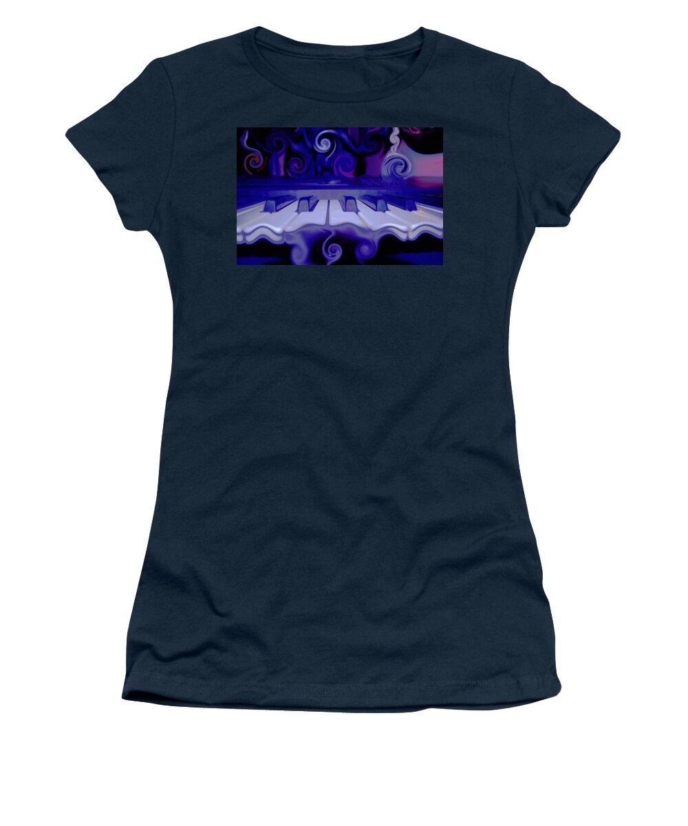 Music Women's T-Shirt featuring the photograph Moody Blues by Linda Sannuti