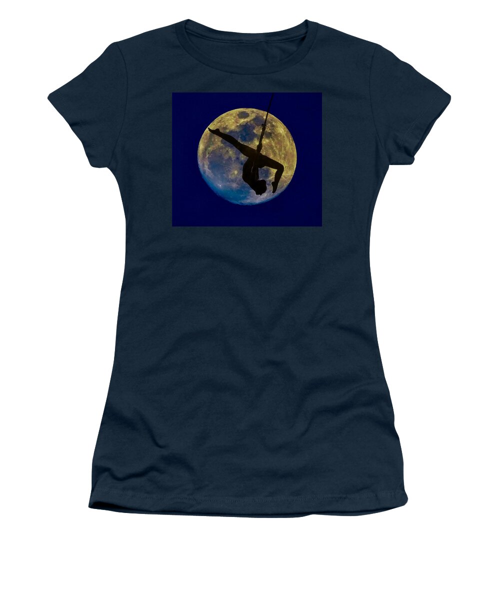 Dance Women's T-Shirt featuring the digital art Moon Dancer by Lilia S