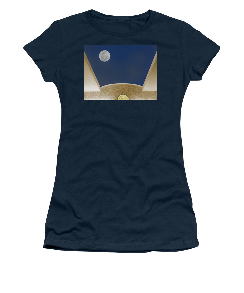 Photography Women's T-Shirt featuring the photograph Moon Roof by Paul Wear