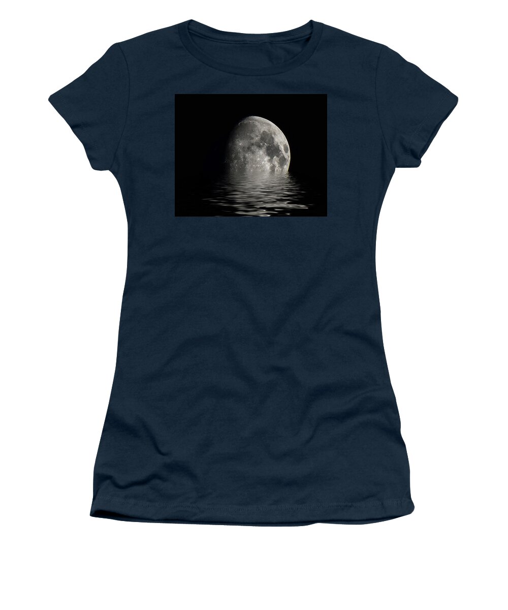 Moon Women's T-Shirt featuring the photograph Moon Set... by Jeffrey Platt