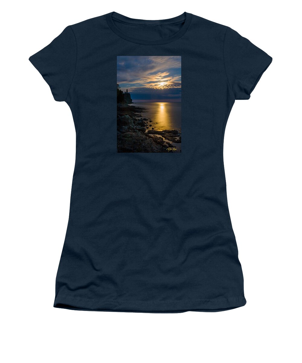 Minnesota Women's T-Shirt featuring the photograph Moonrise from the Cloudbank by Rikk Flohr