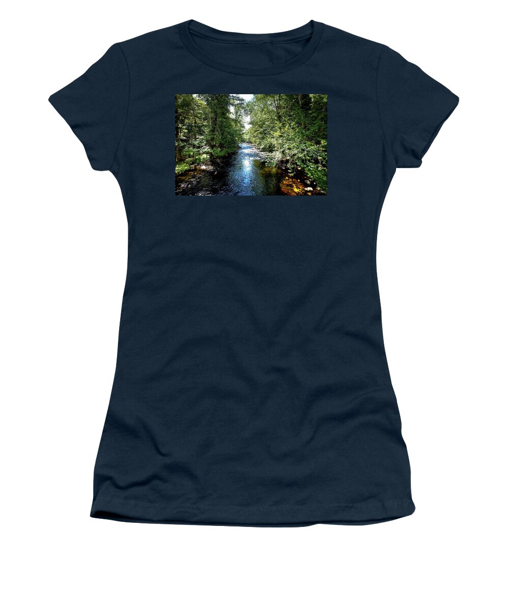 Moose River At Covewood Women's T-Shirt featuring the photograph Moose River at Covewood by David Patterson