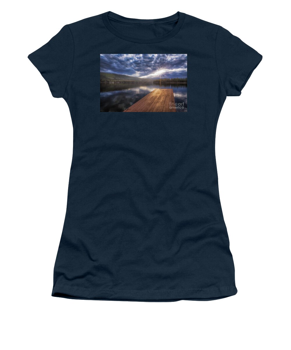 Donner Lake Women's T-Shirt featuring the photograph Morning by Anthony Michael Bonafede