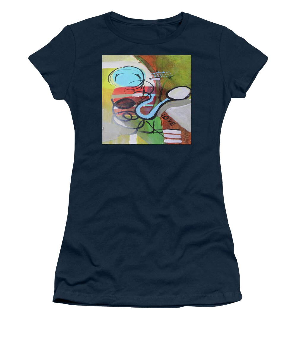 Mom Women's T-Shirt featuring the painting Mother's Love by April Burton