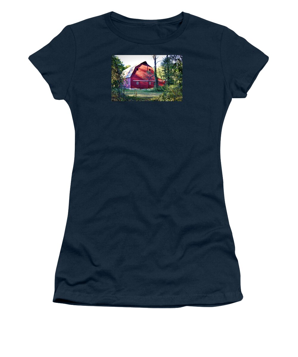Barn Women's T-Shirt featuring the photograph Mount Pleasant Road Barn by Cricket Hackmann