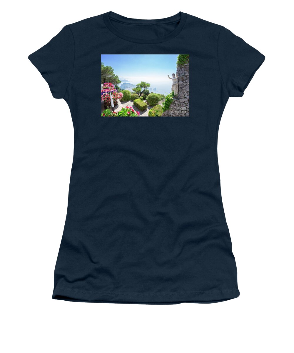 Capri Women's T-Shirt featuring the photograph mount Solaro of Capri by Anastasy Yarmolovich