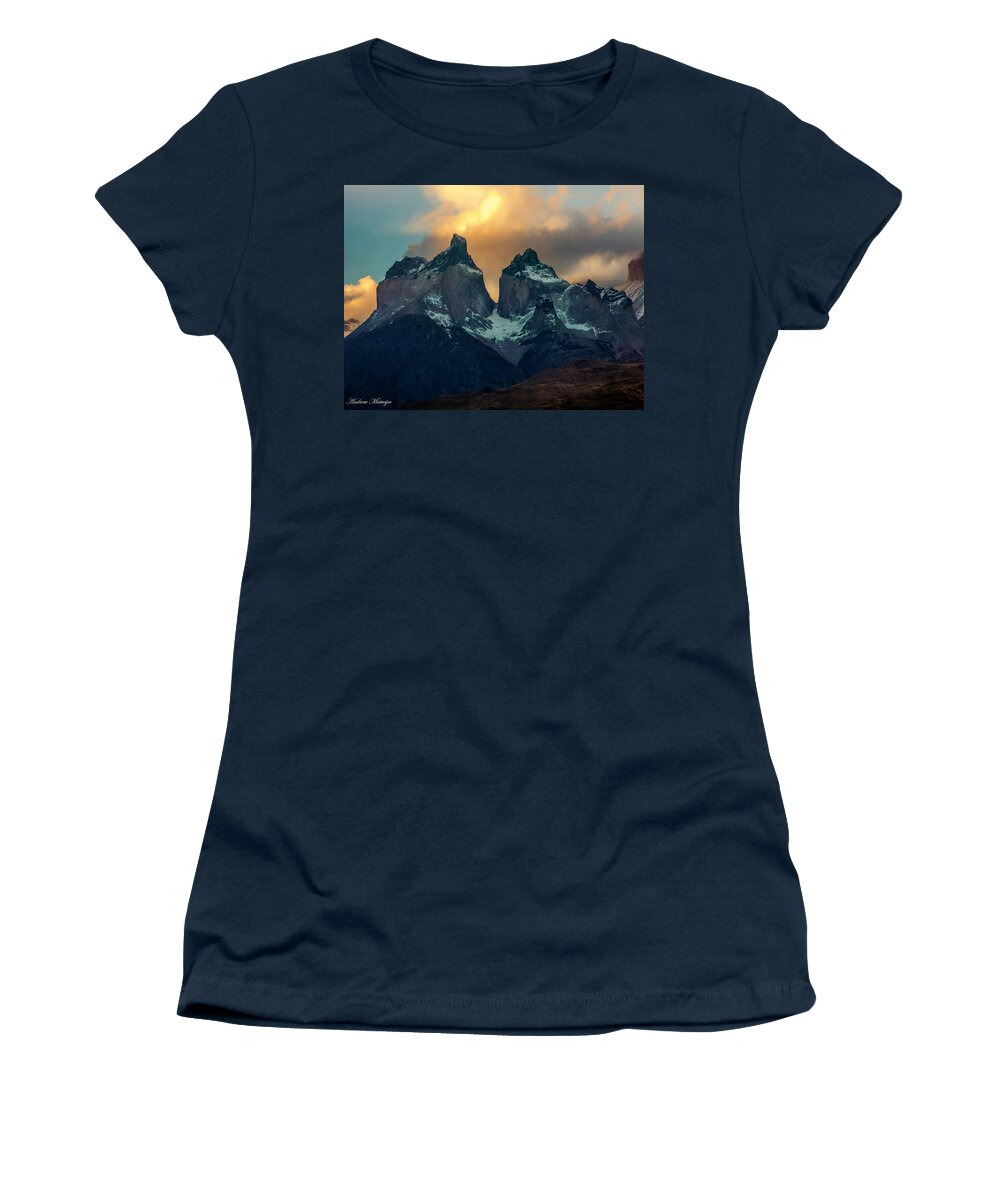 Night Women's T-Shirt featuring the photograph Mountain Evening by Andrew Matwijec