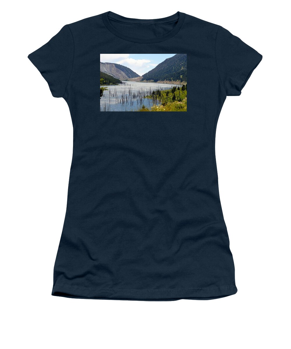  Women's T-Shirt featuring the photograph Mountain River by Michelle Hoffmann