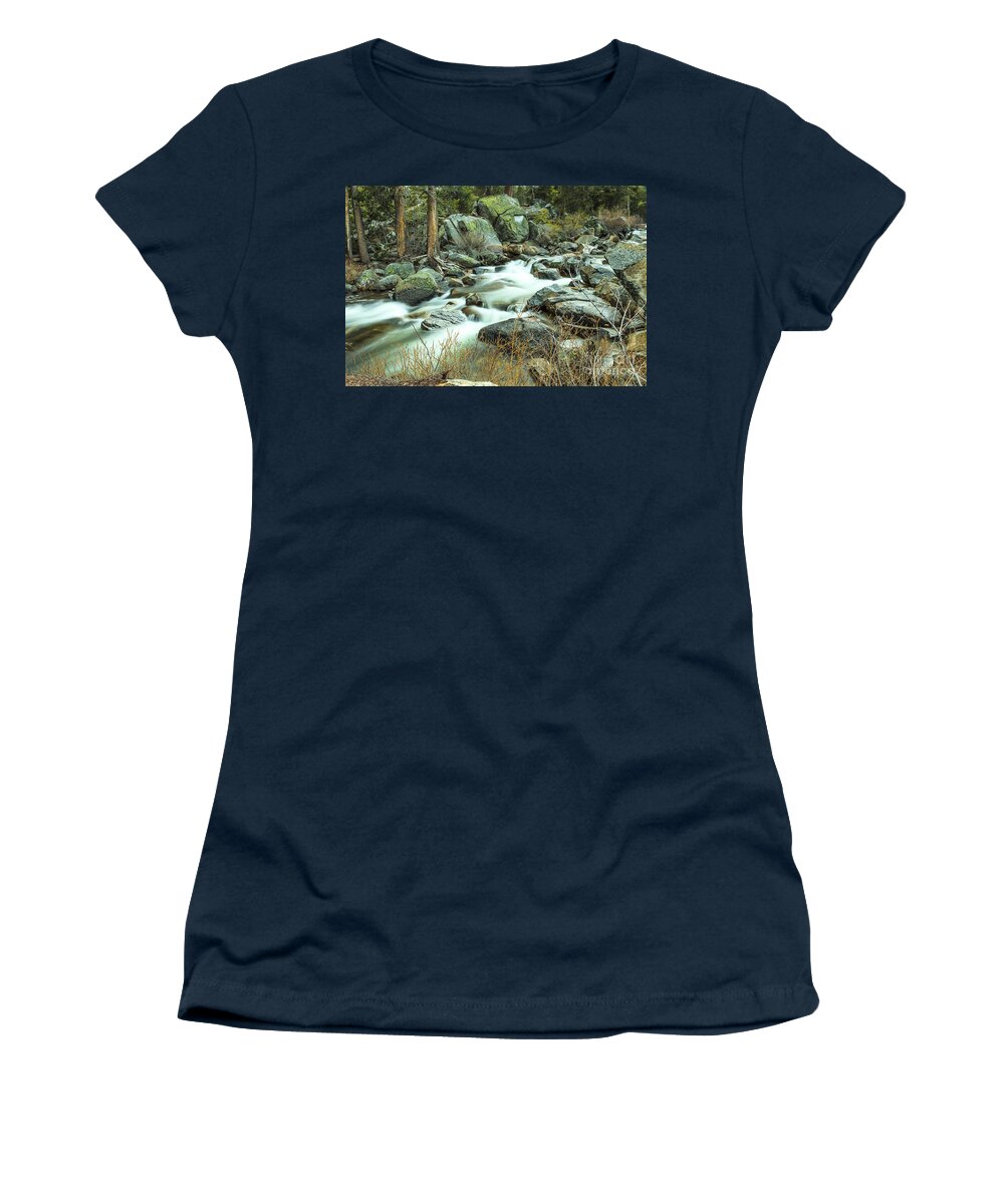 Stream Women's T-Shirt featuring the photograph Mountain Stream Yosemite 2 by Ben Graham