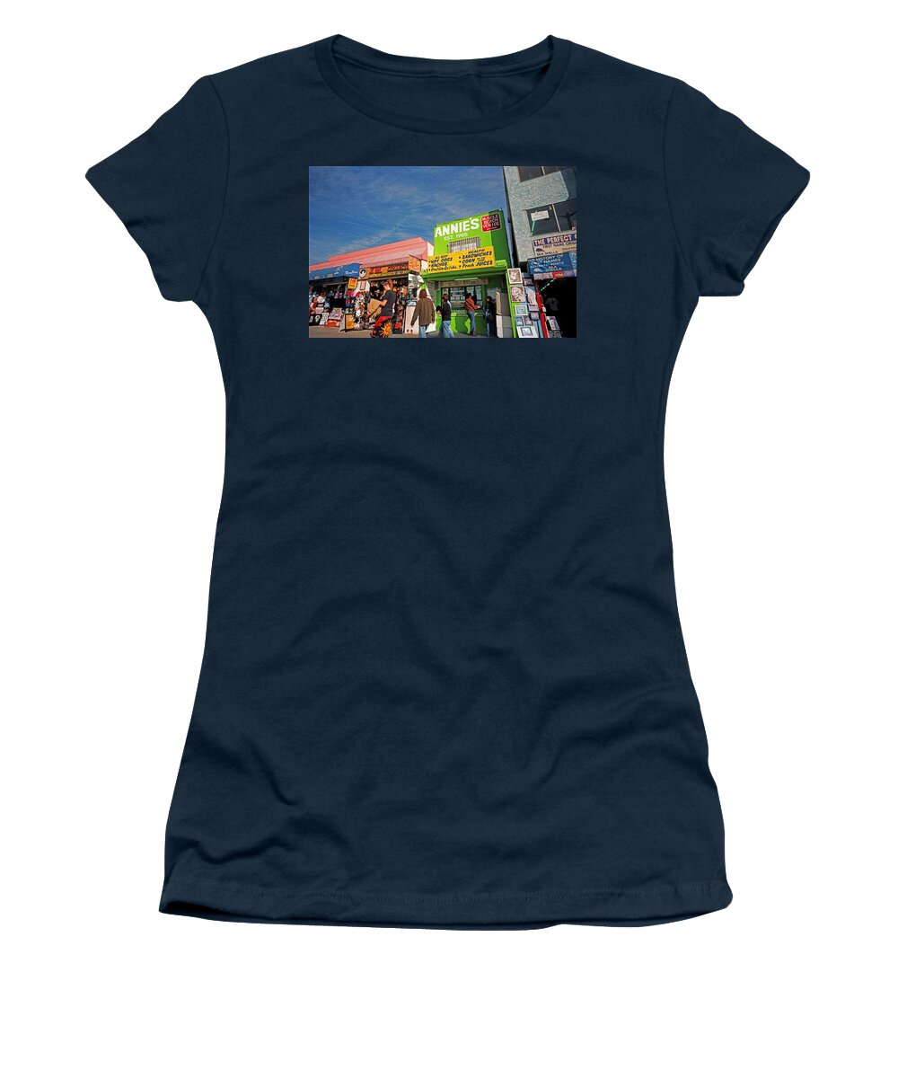 Muscle Beach Women's T-Shirt featuring the photograph Muscle Beach by Kris Rasmusson