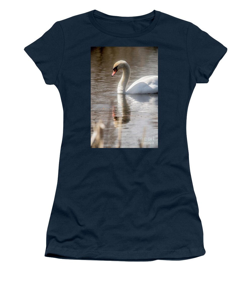 Mute Swan Women's T-Shirt featuring the photograph Mute Swan - 2 by David Bearden