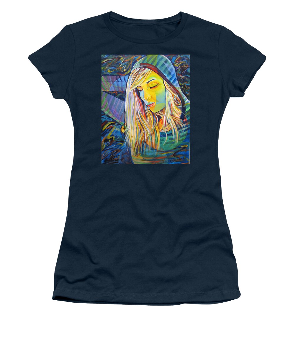 Colorful Women's T-Shirt featuring the painting My Love by Joshua Morton