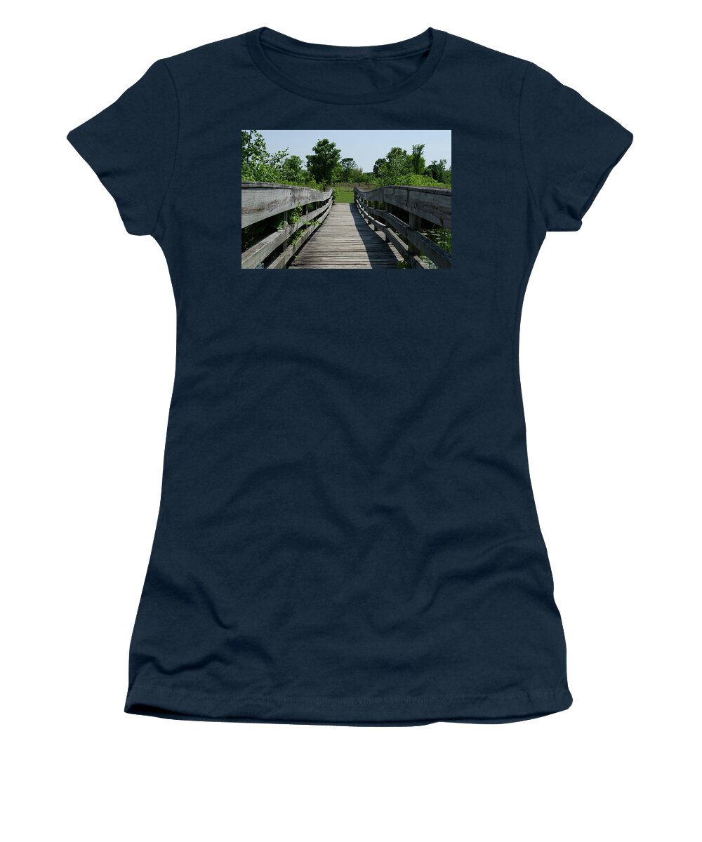 Bridge Women's T-Shirt featuring the photograph Nature Bridge by Jim Shackett