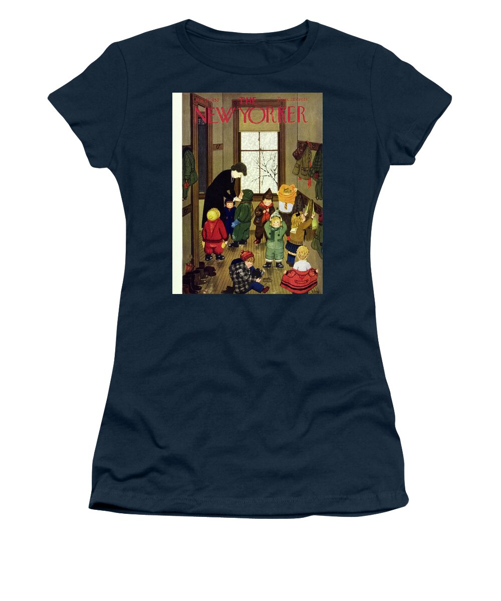 Teacher Women's T-Shirt featuring the painting New Yorker January 21 1950 by Edna Eicke