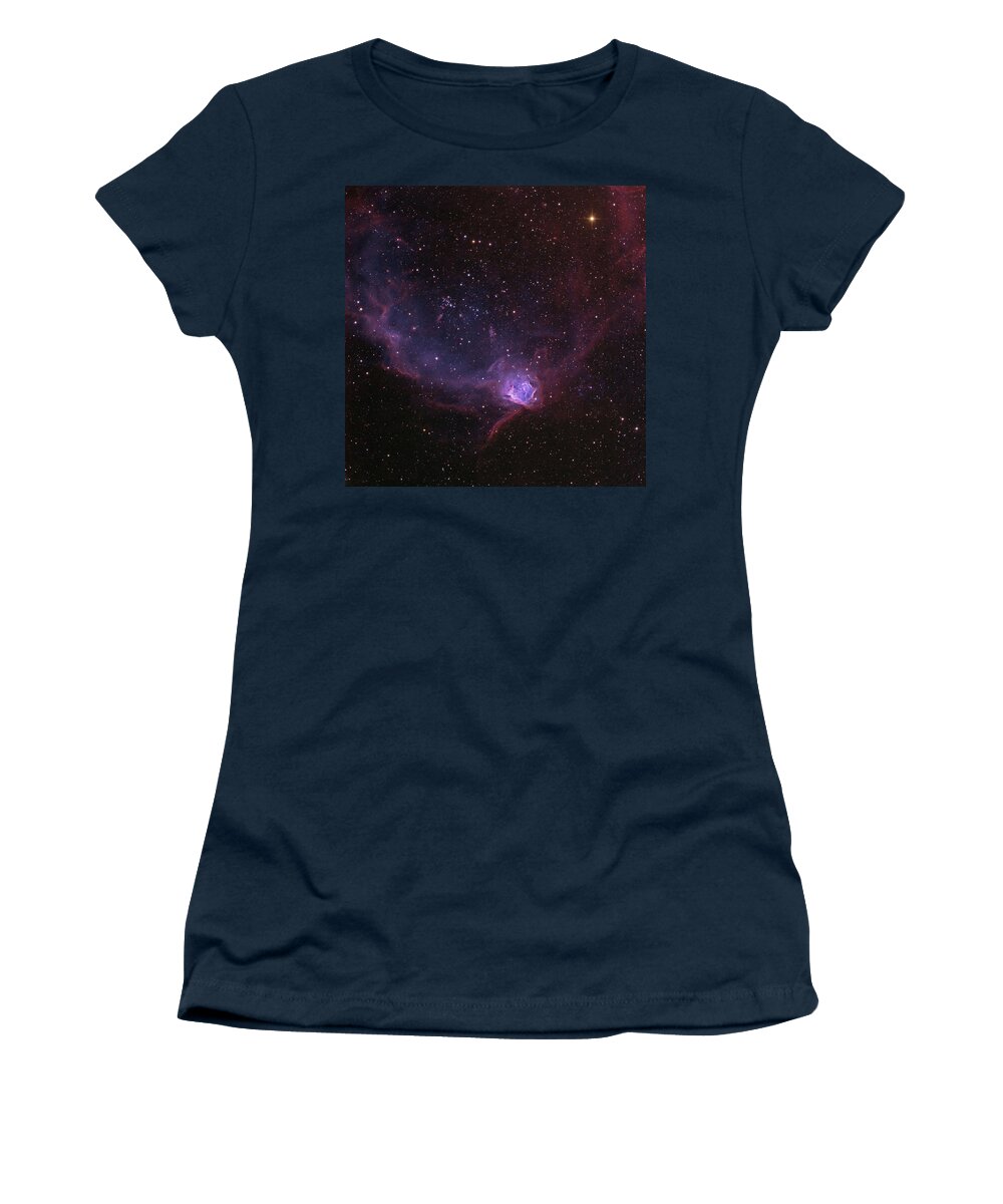 Nebula Women's T-Shirt featuring the painting NGC602Web_goldman by Celestial Images