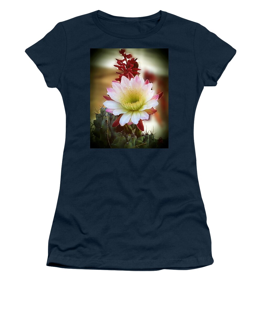 Night-blooming Cactus Women's T-Shirt featuring the photograph Night-Blooming Cereus 2 by Marilyn Smith