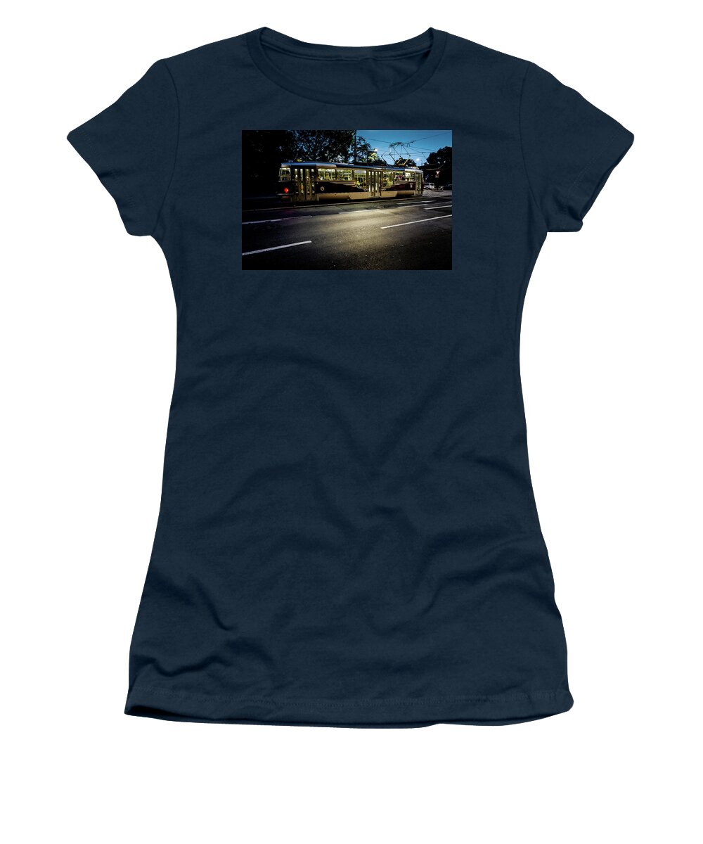 Prague Women's T-Shirt featuring the photograph Street Tram by M G Whittingham