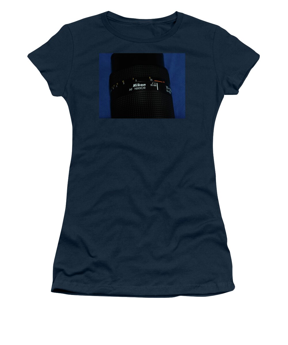 Nikon Women's T-Shirt featuring the photograph Nikon 70- 210 Mm by Ee Photography