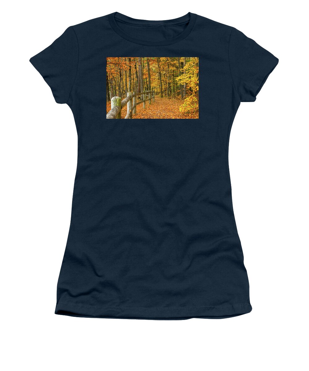 North Country Trail Women's T-Shirt featuring the photograph North Country Trail 1 by Steve L'Italien