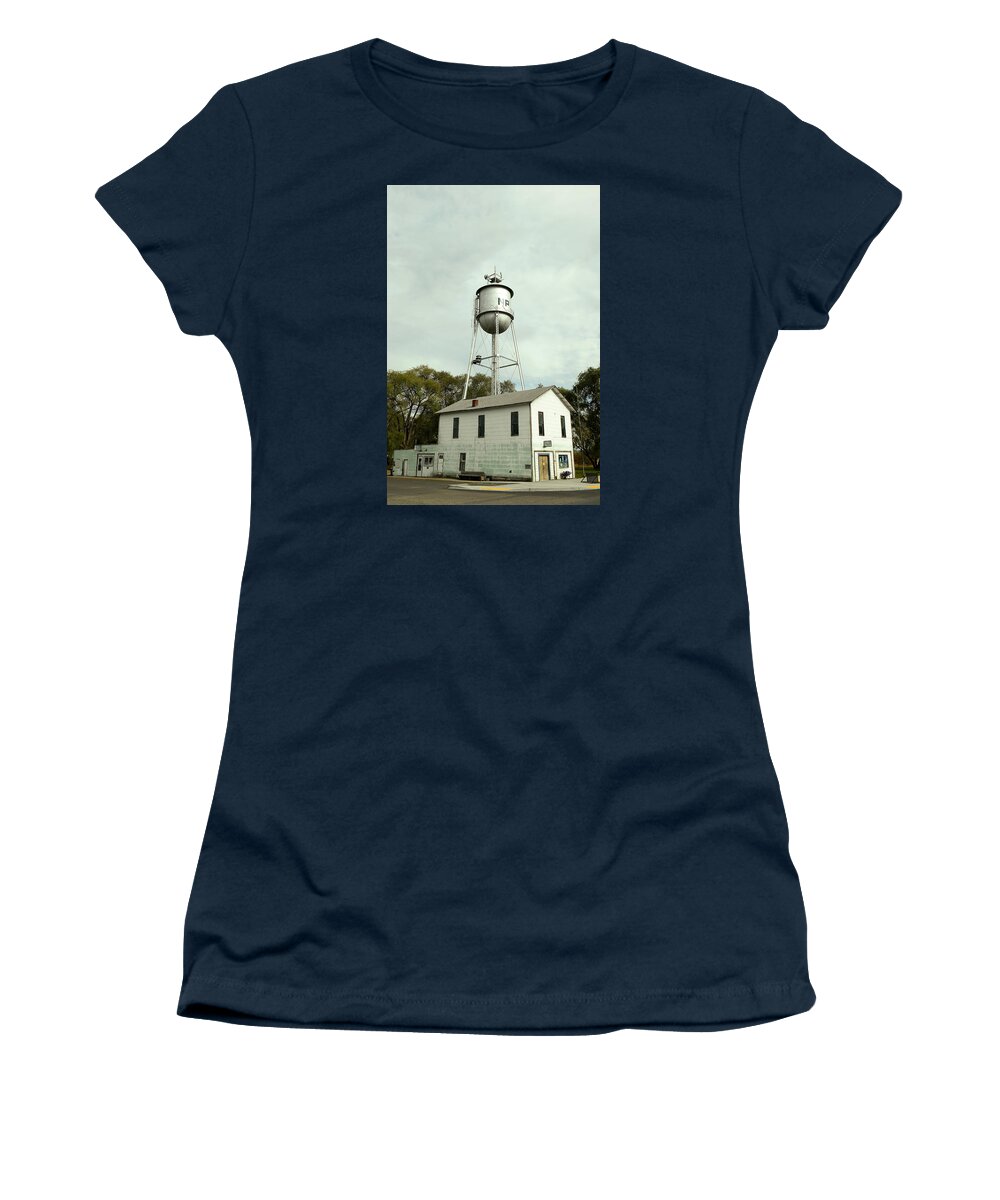 Small Town Women's T-Shirt featuring the photograph North Powder City Hall, police station and Library by Jeff Swan