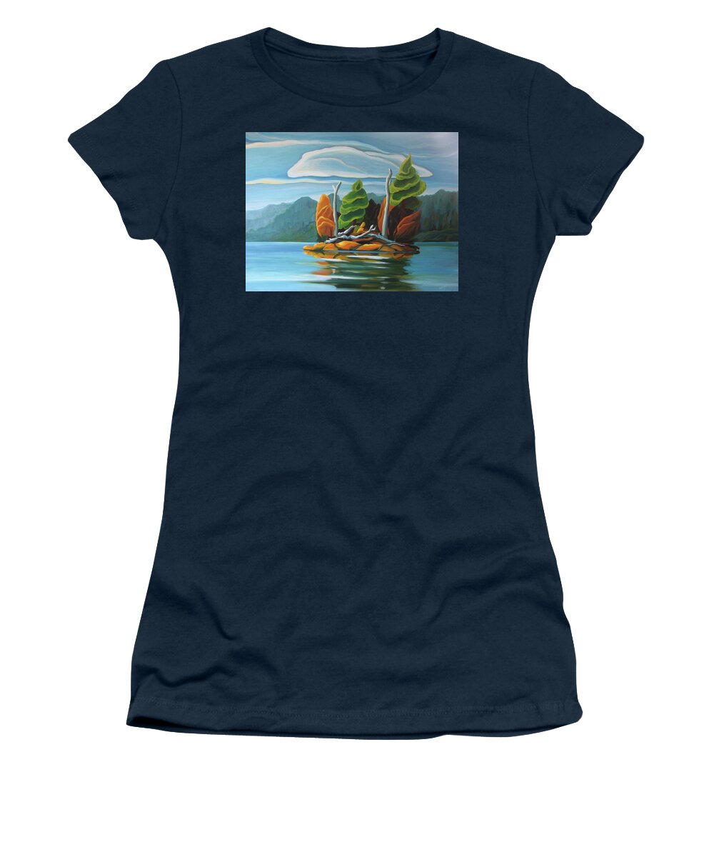 Group Of Seven Women's T-Shirt featuring the painting Northern Island by Barbel Smith