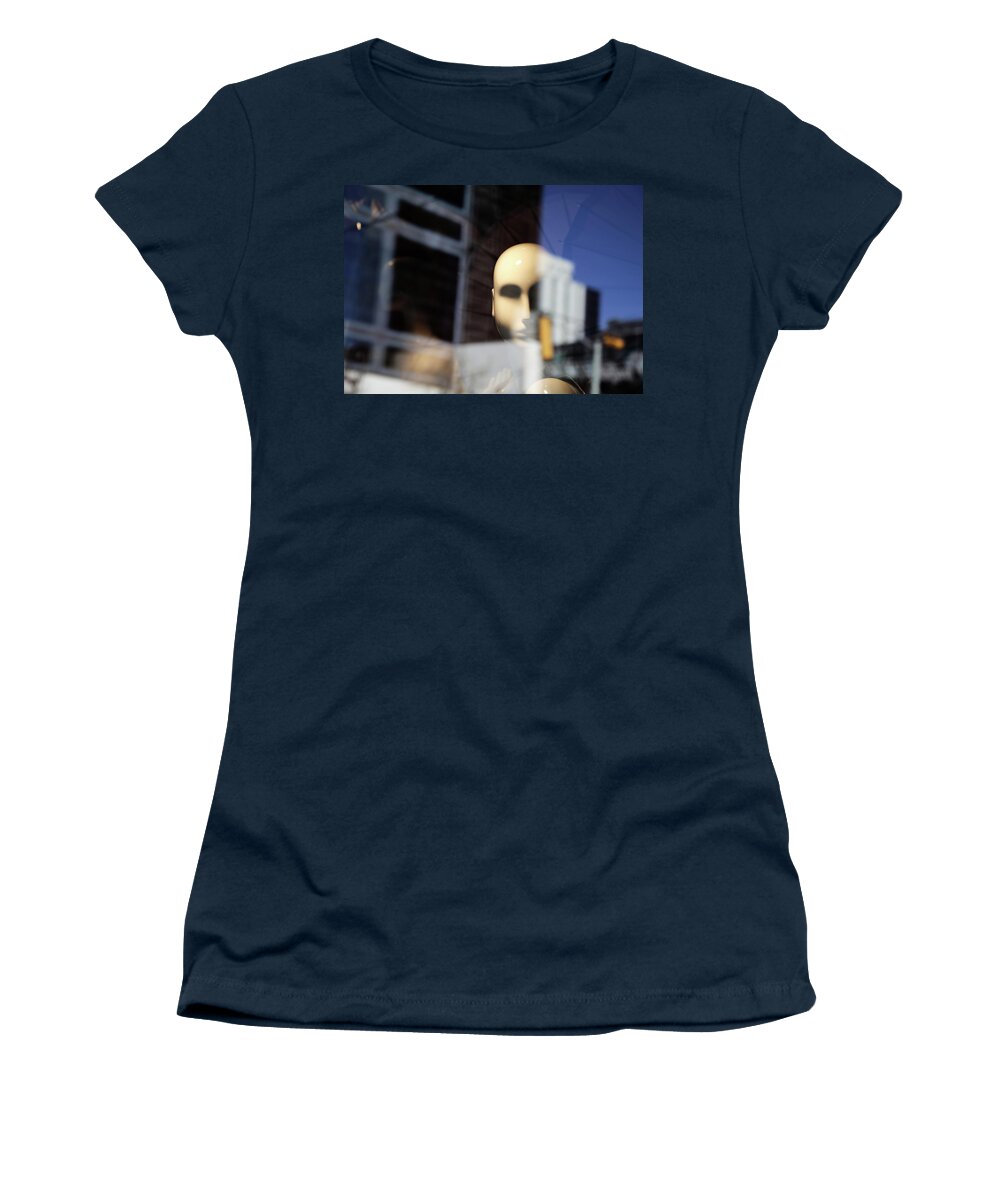 Street Photography Women's T-Shirt featuring the photograph Not much later by J C