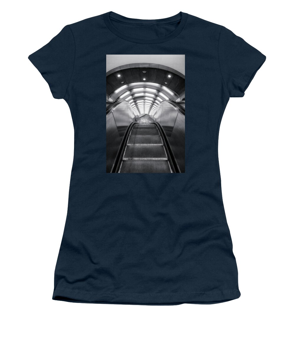 Nyc Subway Station Women's T-Shirt featuring the photograph NYC Subway Station by Susan Candelario