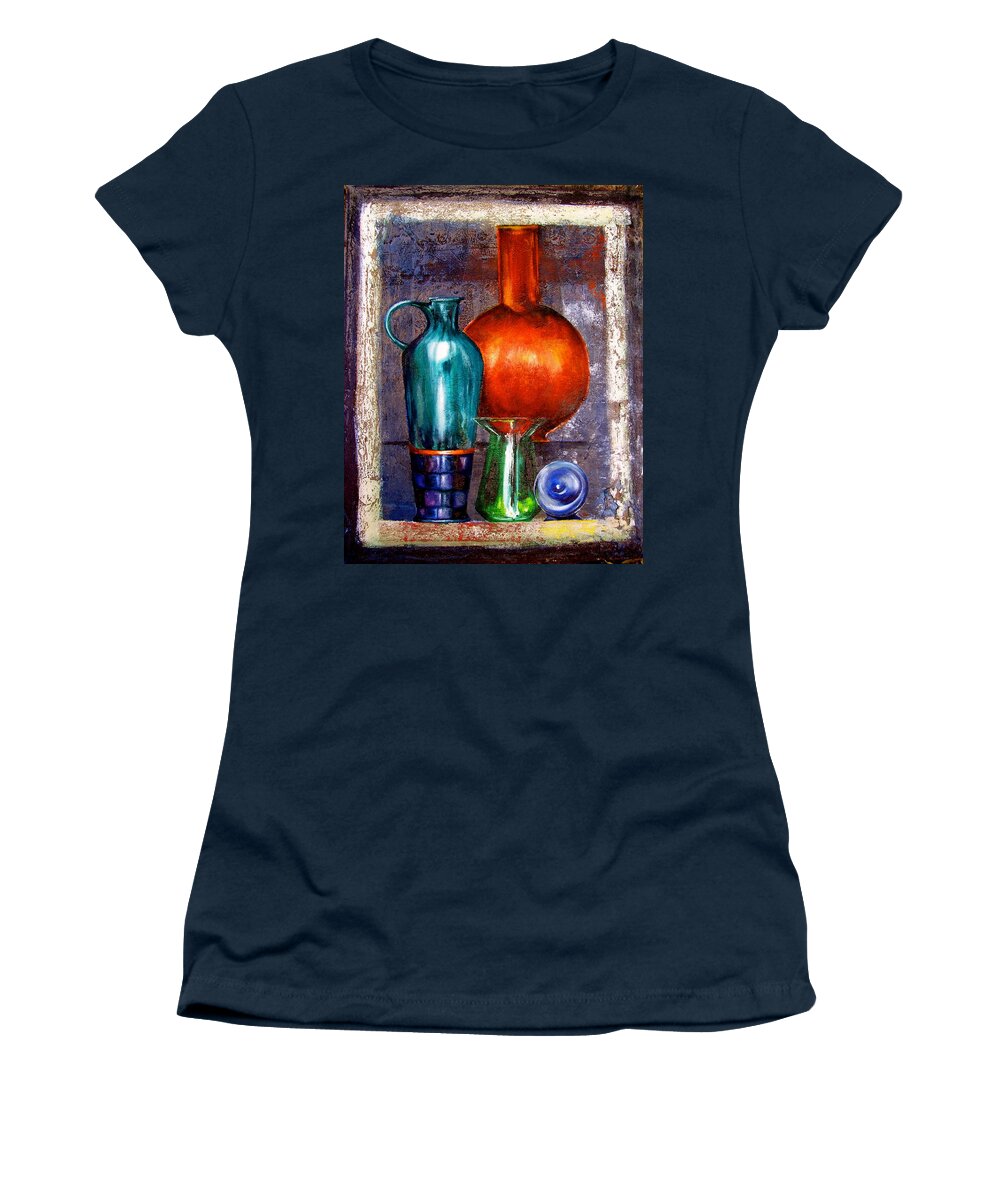 Painting Women's T-Shirt featuring the painting Objects by Laura Pierre-Louis