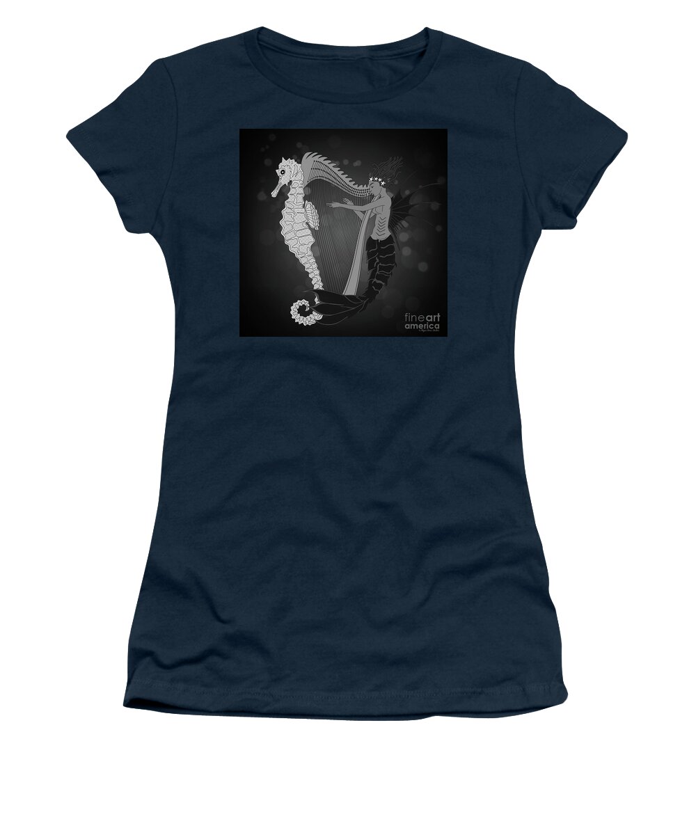 Keywords Women's T-Shirt featuring the digital art Ocean Lullaby2 by Megan Dirsa-DuBois