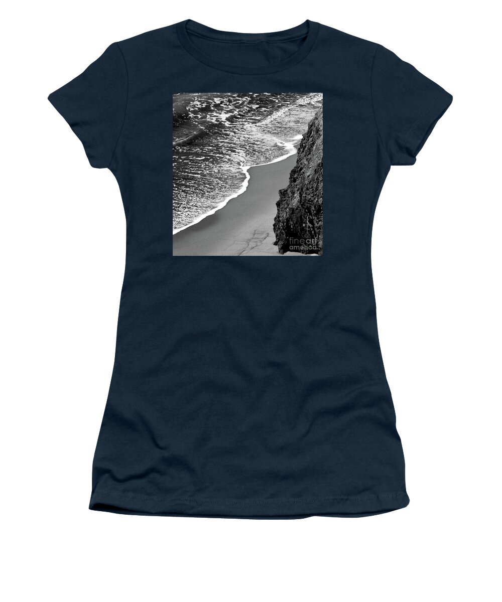 Ocean Women's T-Shirt featuring the photograph Ocean Wave on Shore by Kimberly Blom-Roemer