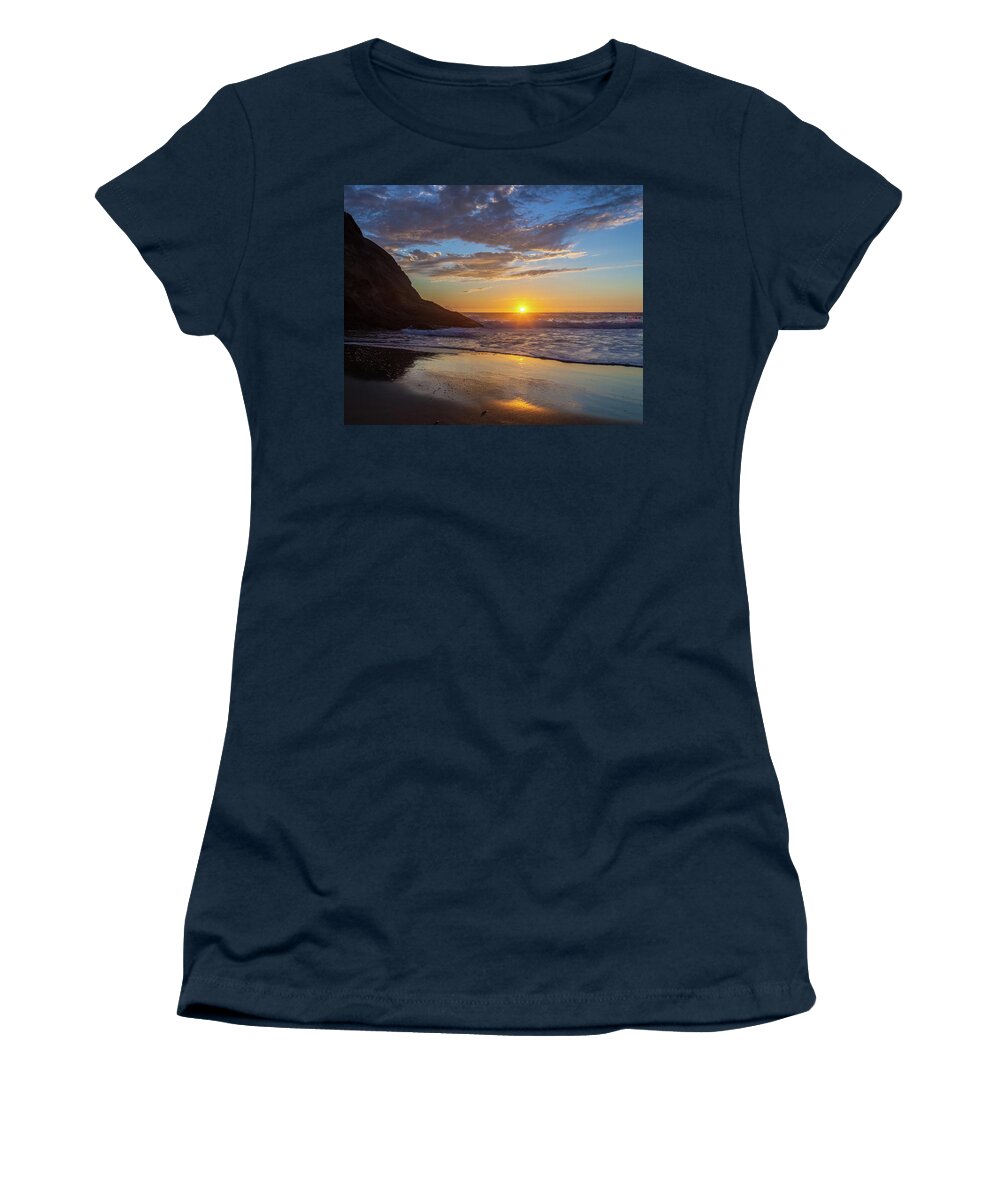 Dana Point Women's T-Shirt featuring the photograph October Sunset Strands Beach by Cliff Wassmann