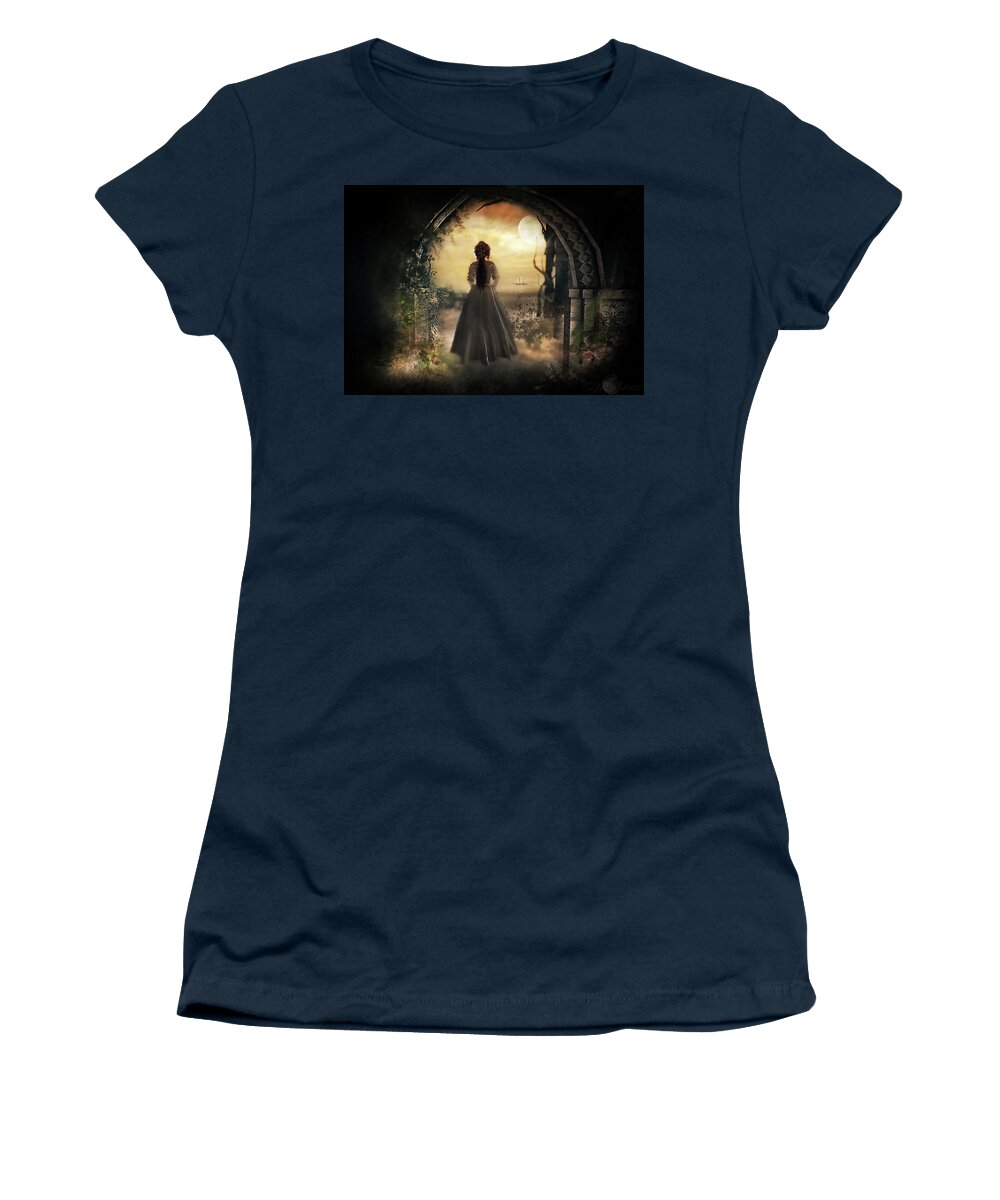  Women's T-Shirt featuring the photograph Oh Boatman by Cybele Moon