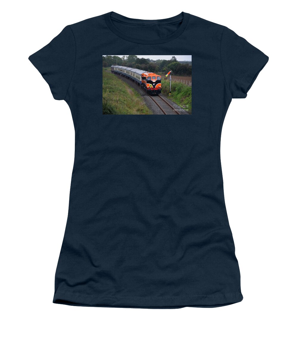 Train Women's T-Shirt featuring the photograph Old diesel engine by Joe Cashin