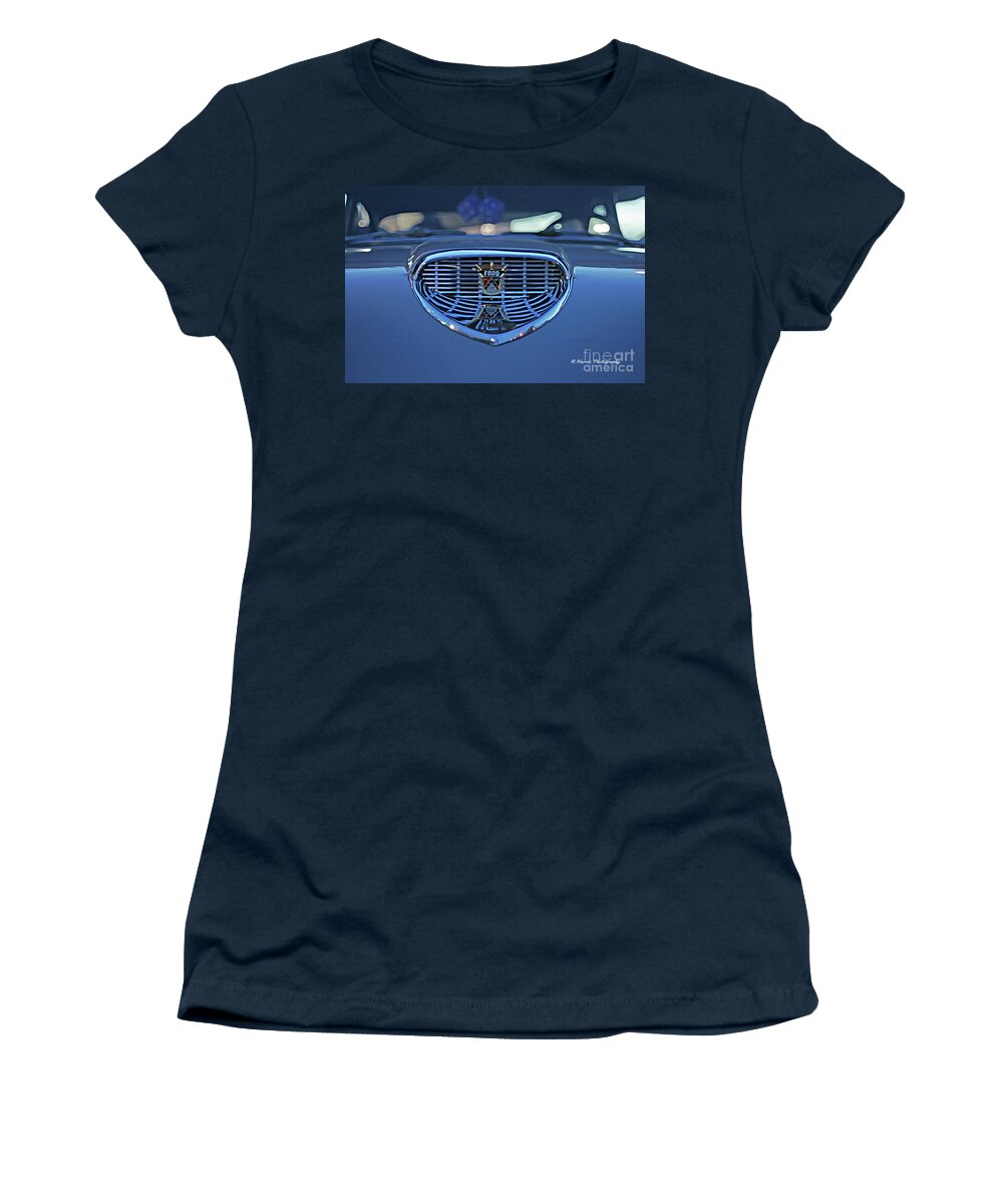 Cars Women's T-Shirt featuring the photograph Old Ford Hood Scoop by Randy Harris