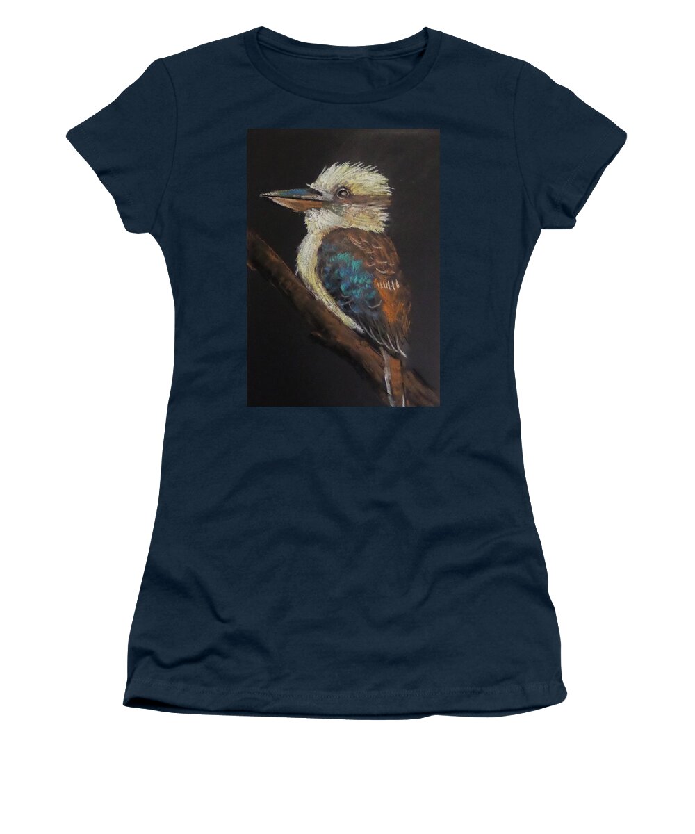 Australia Women's T-Shirt featuring the painting Old Man Kookaburra by Anne Gardner
