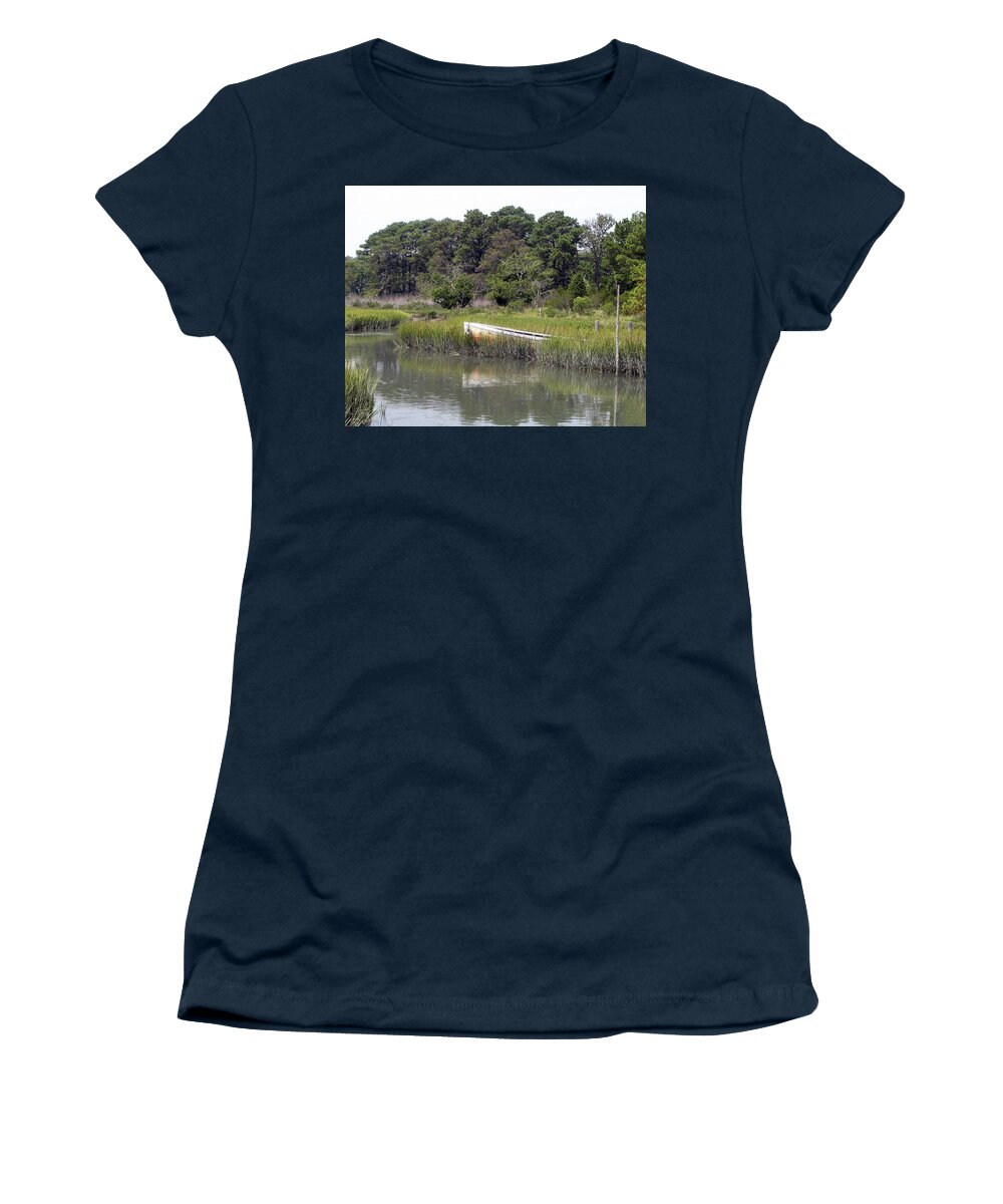 Boat Women's T-Shirt featuring the photograph Old Rowboat by George Jones