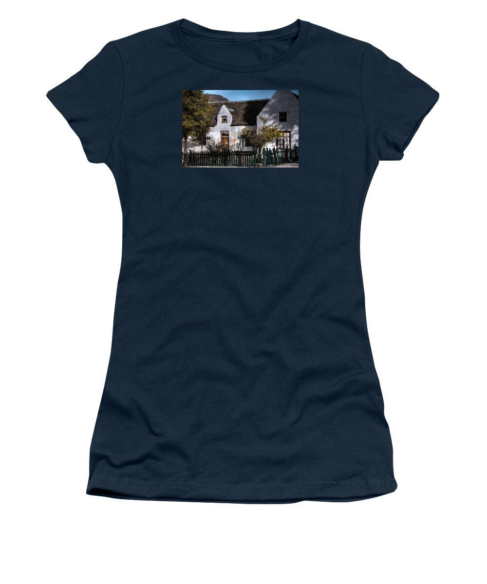 House Women's T-Shirt featuring the photograph Old thatched white house by Claudio Maioli